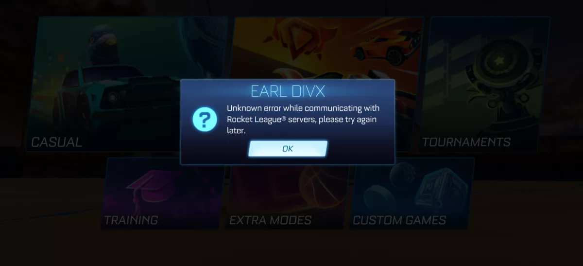 Check the status of Rocket League Servers
