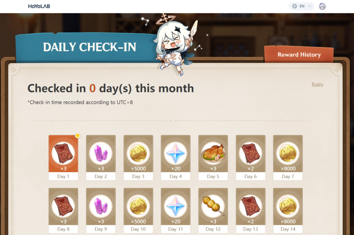HoYoLab Daily Check In