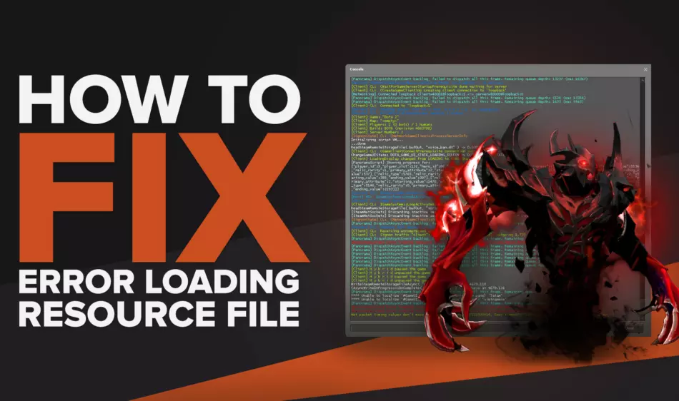 Dota 2: How To Fix Error Loading Resource File