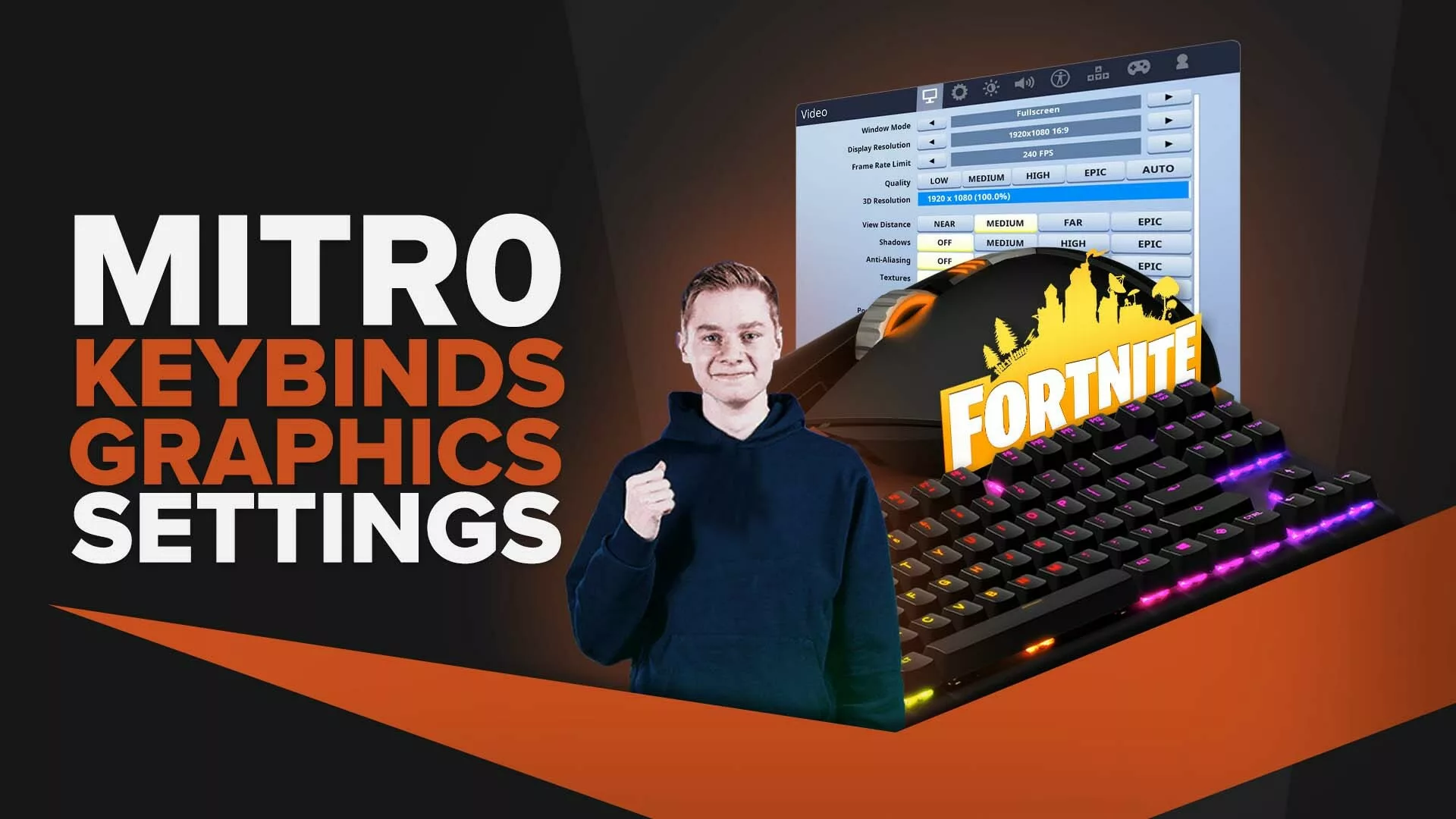 Mitr0 | Keybinds, Mouse, Video Pro Fornite Settings