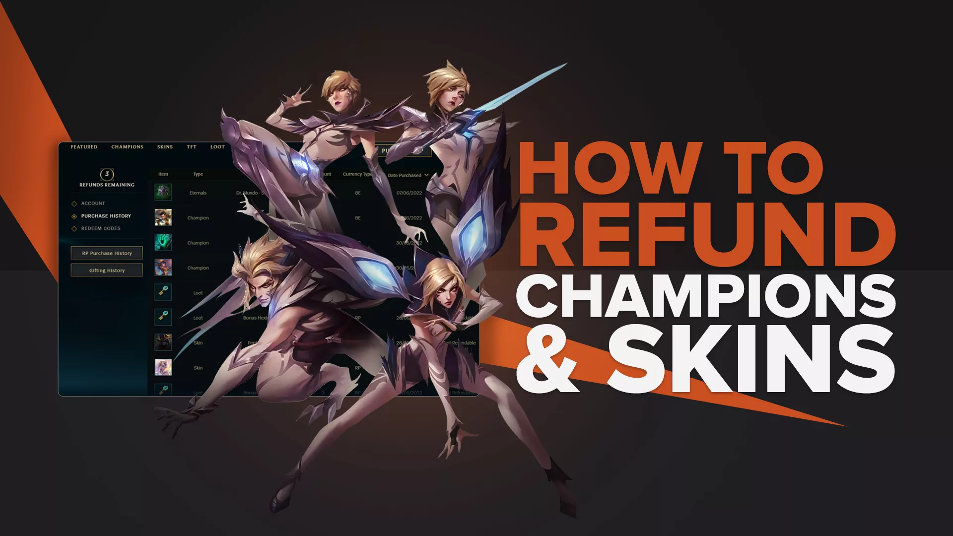 How to Refund Champions and Skins in League of Legends
