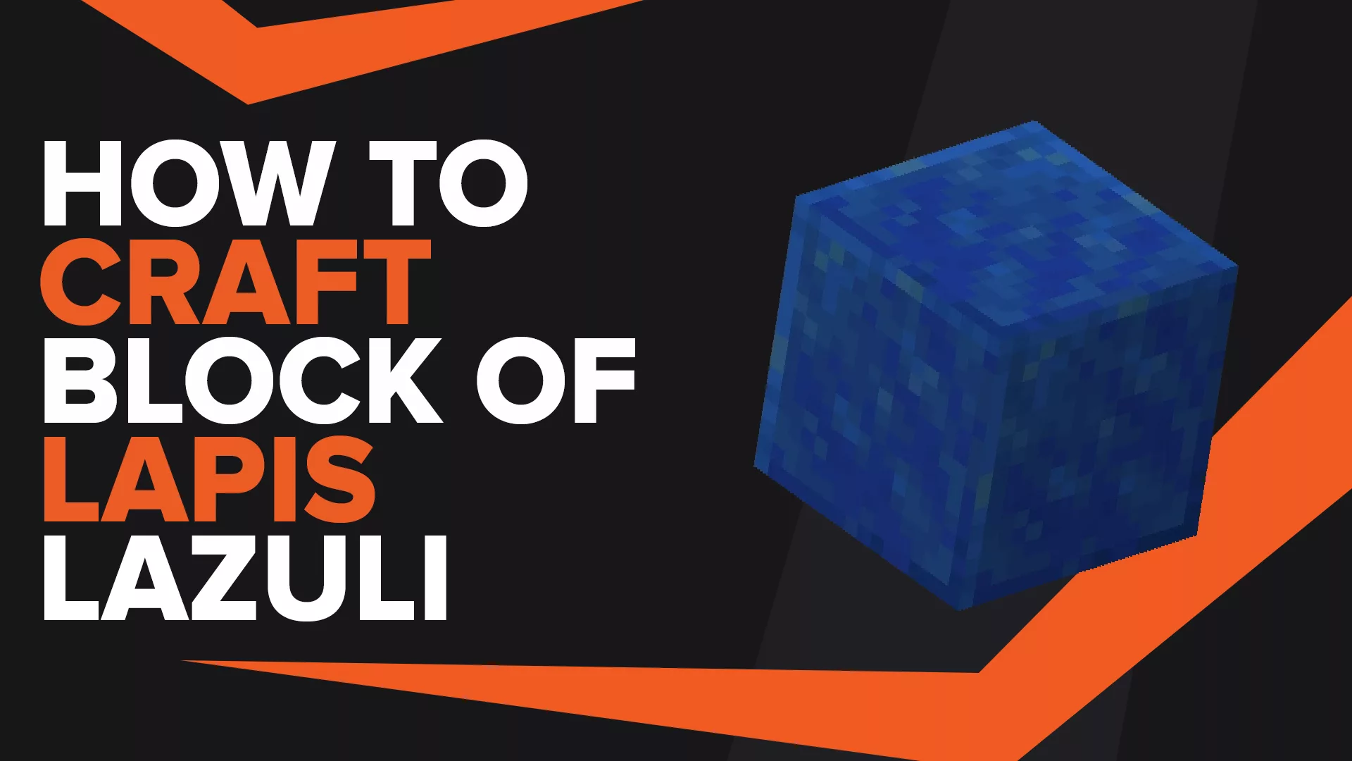 How To Make Block Of Lapis Lazuli In Minecraft