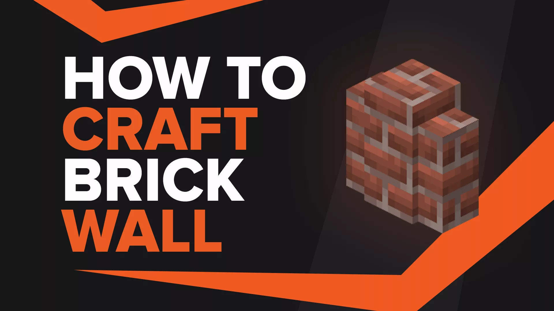 How To Make Brick Wall In Minecraft