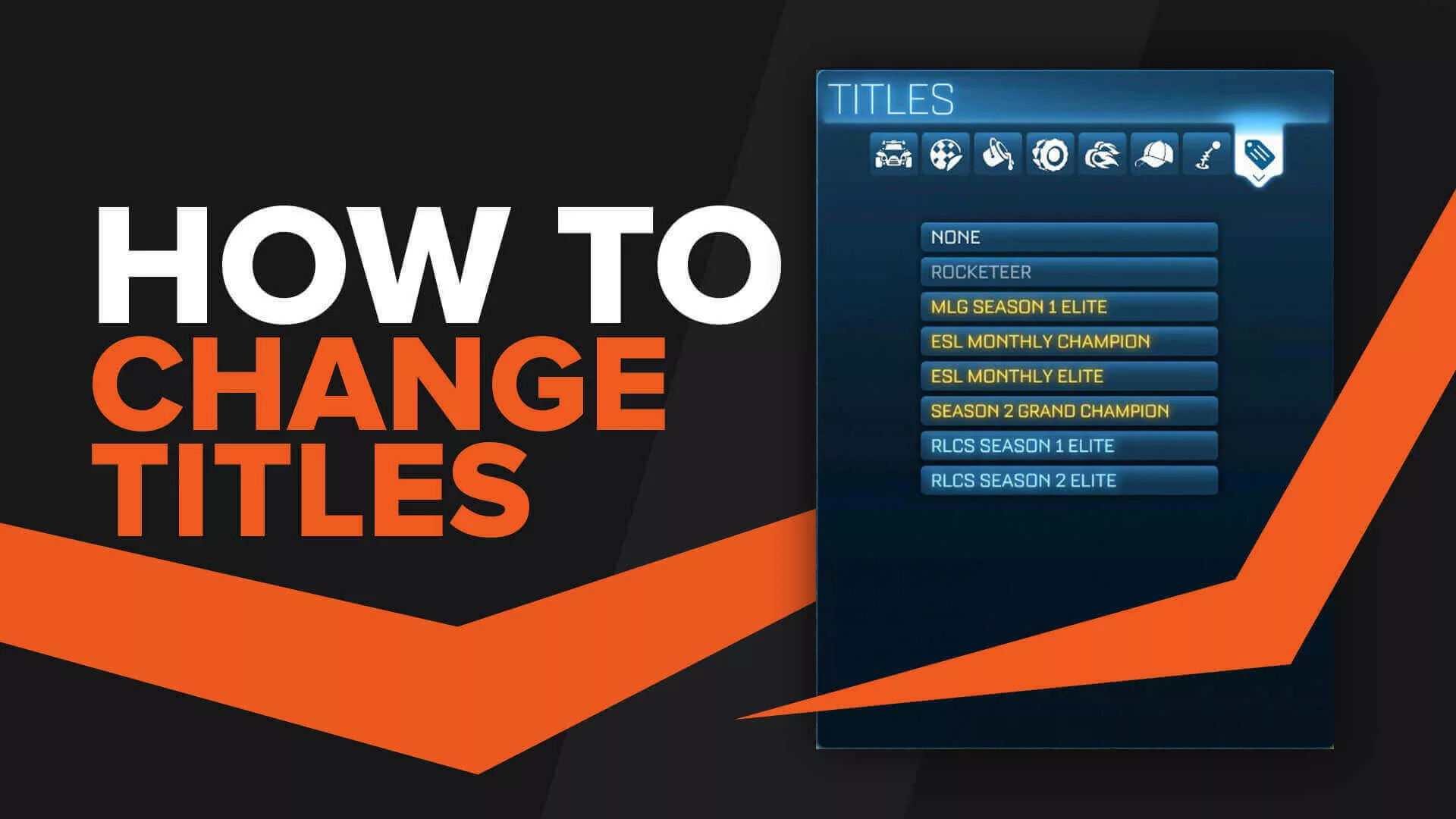 How to change your title (color) in Rocket League & other title settings